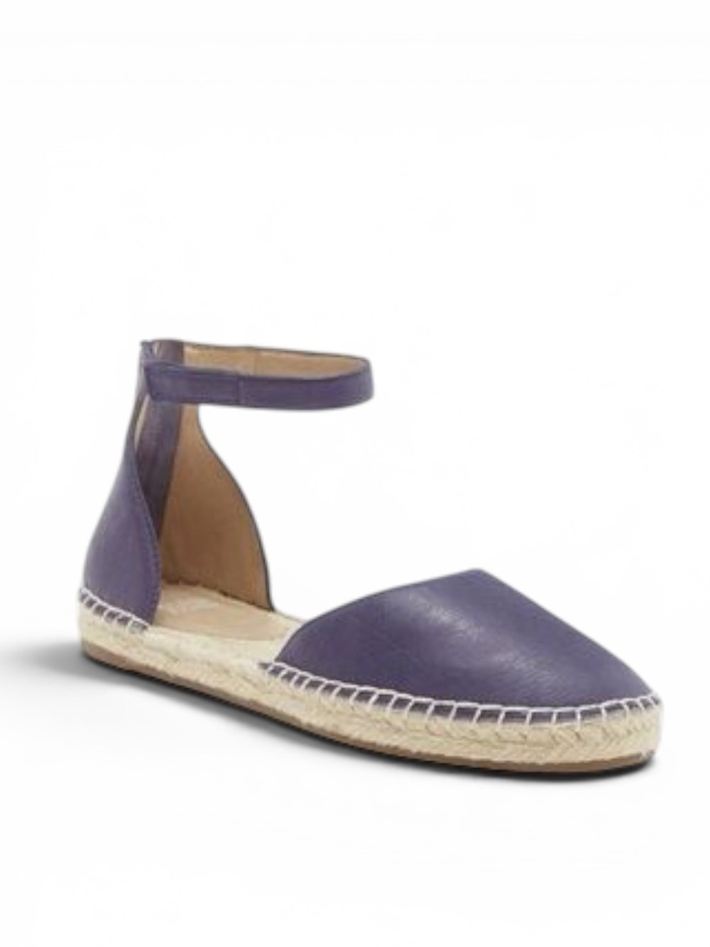 EILEEN FISHER Lala Blue Leather Espadrilles Sandals
